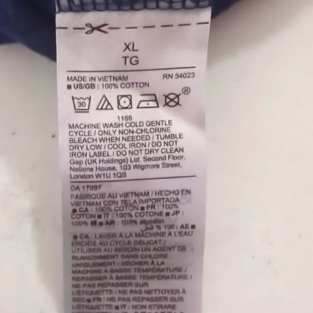GAP Factory Blue V Neck Shirt - Picture 6 of 6